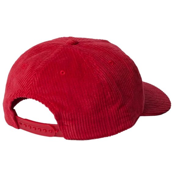 Pabst Blue Ribbon PBR Racing Team Corduroy Snapback Adjustable Hat Cap Red OSFM - Picture 2 of 4